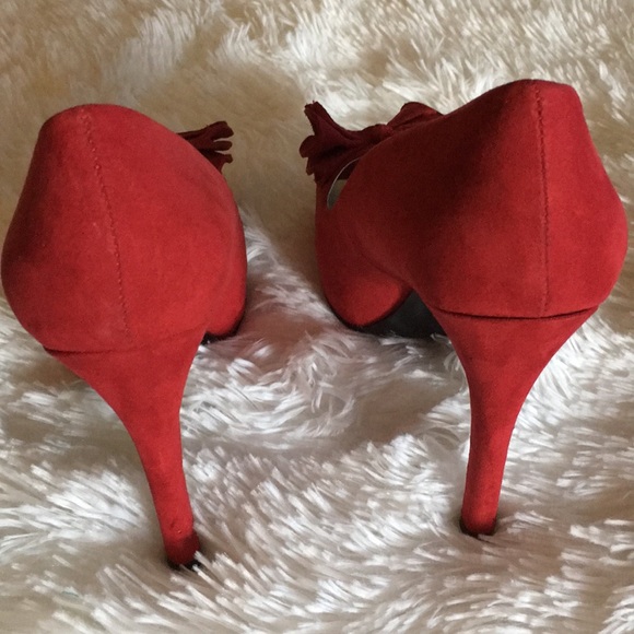 Red Guess peep toe heels - Picture 7 of 7
